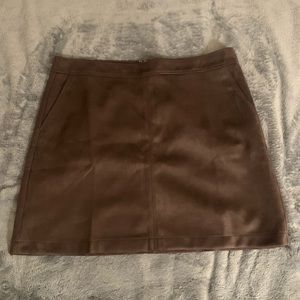 Loft brown suede mini skirt.